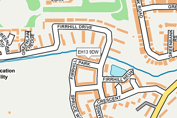 EH13 9DW map - OS OpenMap – Local (Ordnance Survey)