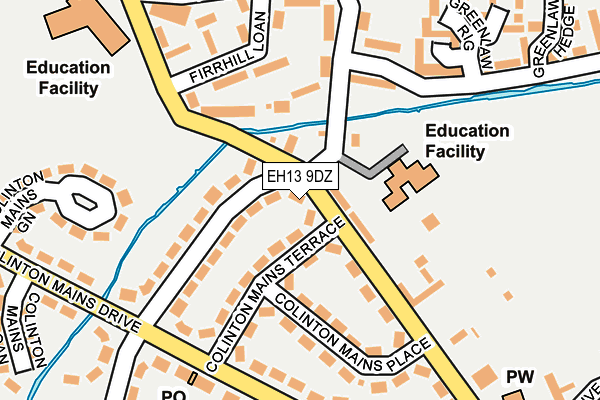 EH13 9DZ map - OS OpenMap – Local (Ordnance Survey)