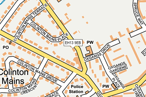 EH13 9EB map - OS OpenMap – Local (Ordnance Survey)