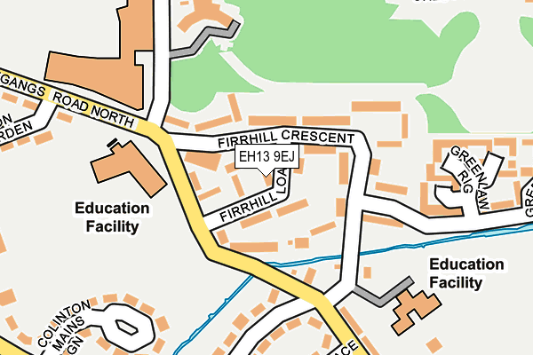 EH13 9EJ map - OS OpenMap – Local (Ordnance Survey)