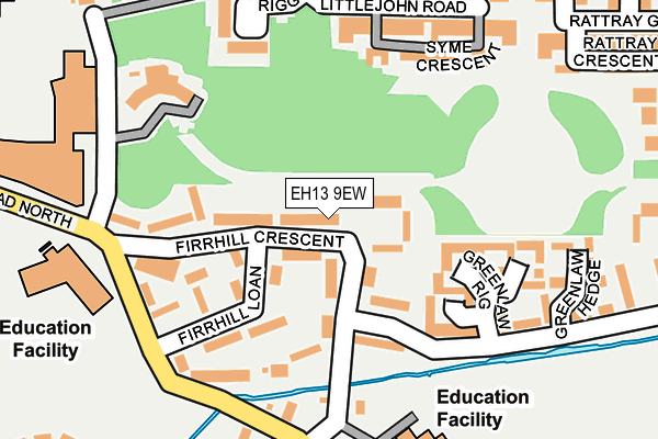 EH13 9EW map - OS OpenMap – Local (Ordnance Survey)