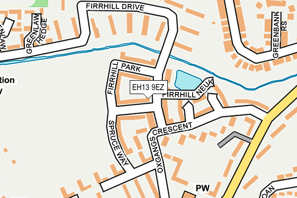EH13 9EZ map - OS OpenMap – Local (Ordnance Survey)