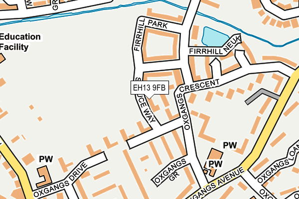 EH13 9FB map - OS OpenMap – Local (Ordnance Survey)