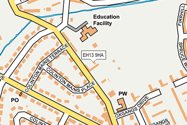 EH13 9HA map - OS OpenMap – Local (Ordnance Survey)