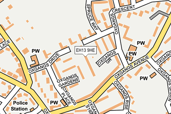 EH13 9HE map - OS OpenMap – Local (Ordnance Survey)