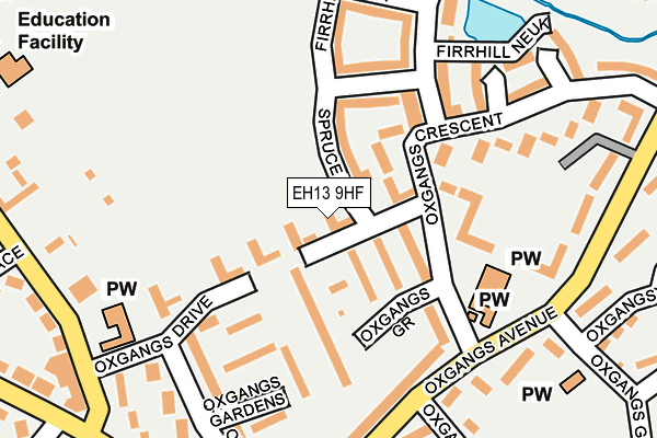 EH13 9HF map - OS OpenMap – Local (Ordnance Survey)