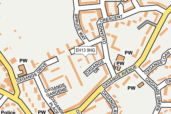 EH13 9HG map - OS OpenMap – Local (Ordnance Survey)