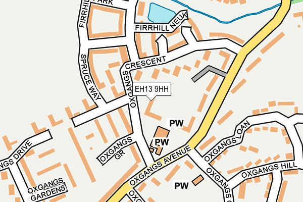 EH13 9HH map - OS OpenMap – Local (Ordnance Survey)