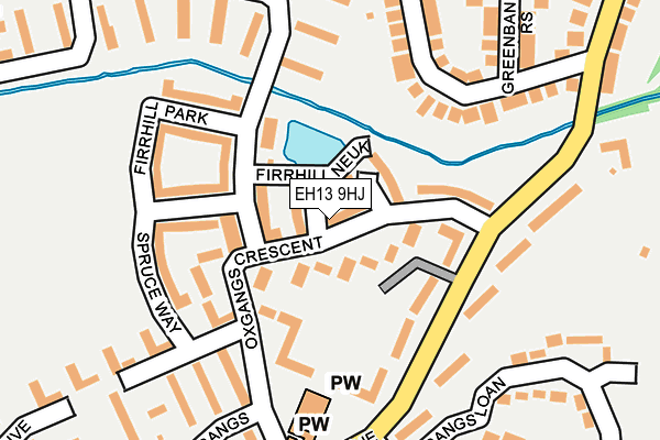EH13 9HJ map - OS OpenMap – Local (Ordnance Survey)
