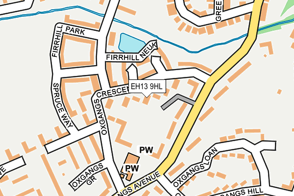 EH13 9HL map - OS OpenMap – Local (Ordnance Survey)