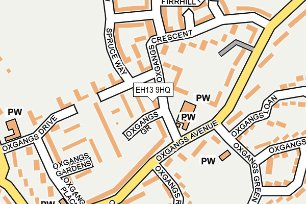 EH13 9HQ map - OS OpenMap – Local (Ordnance Survey)