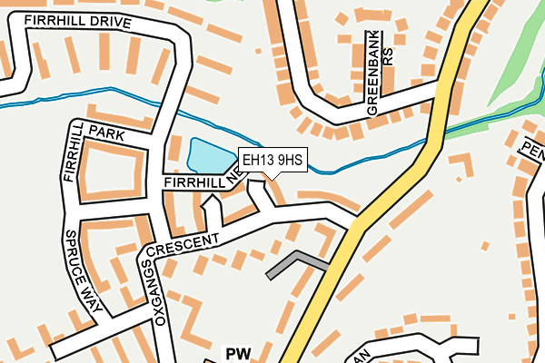 EH13 9HS map - OS OpenMap – Local (Ordnance Survey)