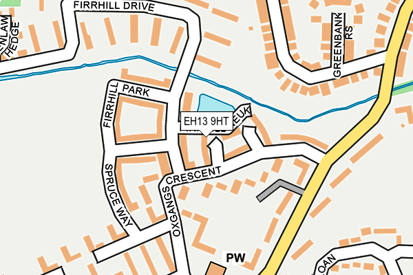 EH13 9HT map - OS OpenMap – Local (Ordnance Survey)