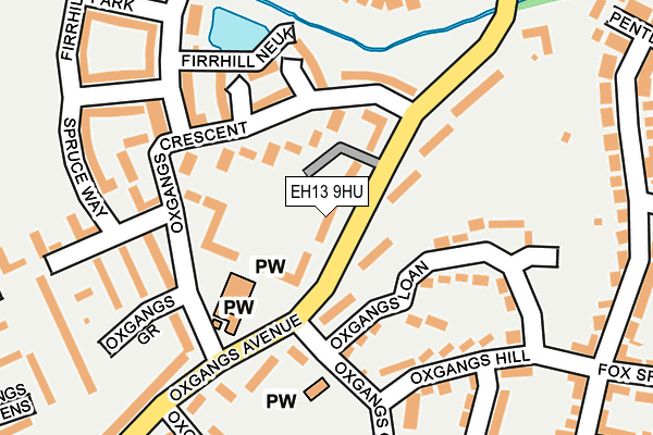 EH13 9HU map - OS OpenMap – Local (Ordnance Survey)