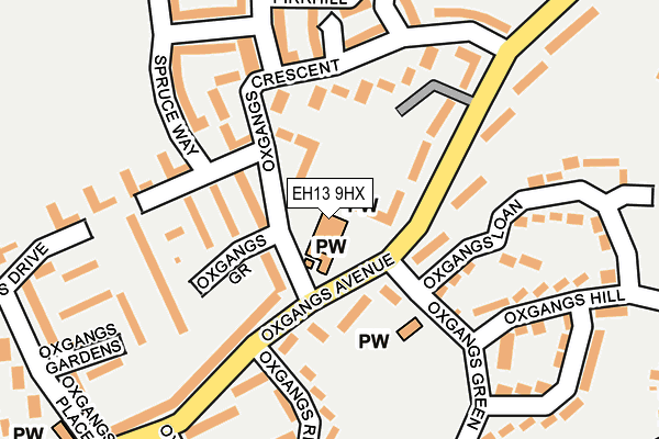 EH13 9HX map - OS OpenMap – Local (Ordnance Survey)