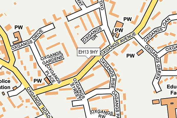 EH13 9HY map - OS OpenMap – Local (Ordnance Survey)