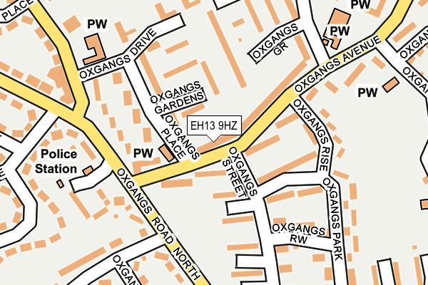 EH13 9HZ map - OS OpenMap – Local (Ordnance Survey)