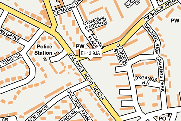 EH13 9JA map - OS OpenMap – Local (Ordnance Survey)