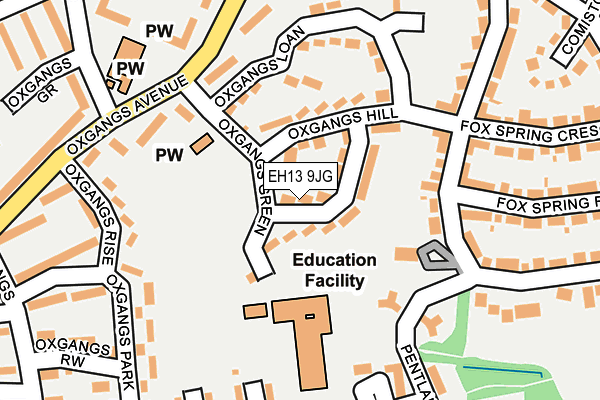 EH13 9JG map - OS OpenMap – Local (Ordnance Survey)