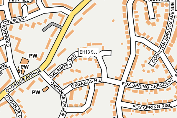 EH13 9JJ map - OS OpenMap – Local (Ordnance Survey)