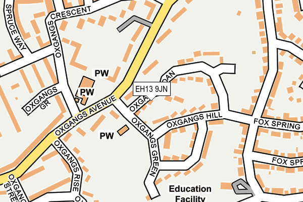 EH13 9JN map - OS OpenMap – Local (Ordnance Survey)