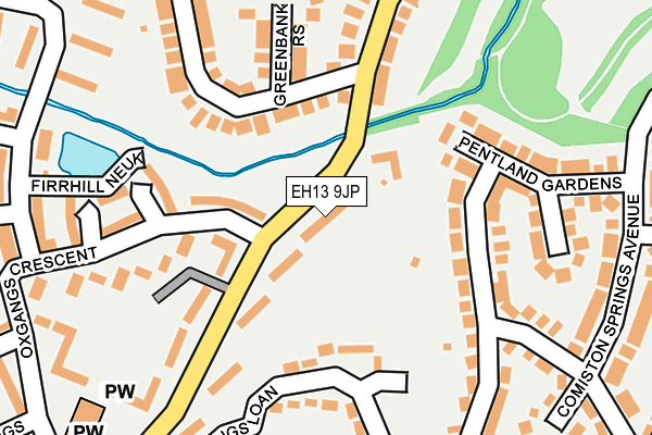 EH13 9JP map - OS OpenMap – Local (Ordnance Survey)