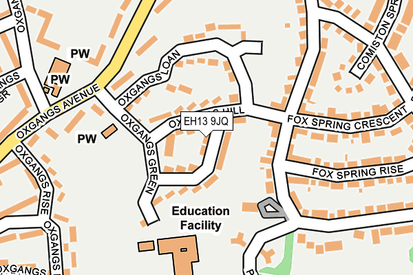 EH13 9JQ map - OS OpenMap – Local (Ordnance Survey)