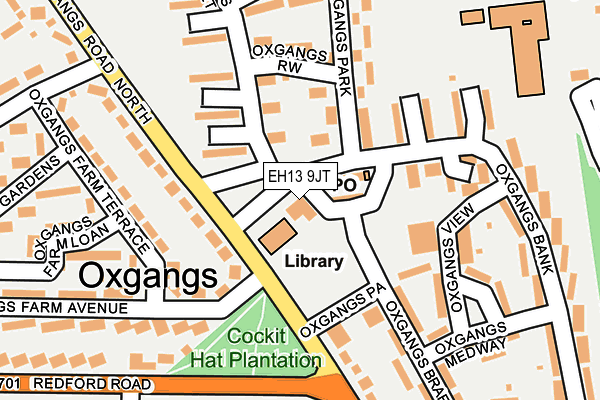 EH13 9JT map - OS OpenMap – Local (Ordnance Survey)