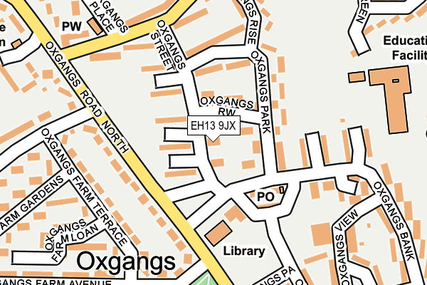 EH13 9JX map - OS OpenMap – Local (Ordnance Survey)