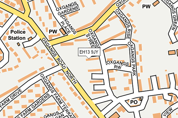 EH13 9JY map - OS OpenMap – Local (Ordnance Survey)