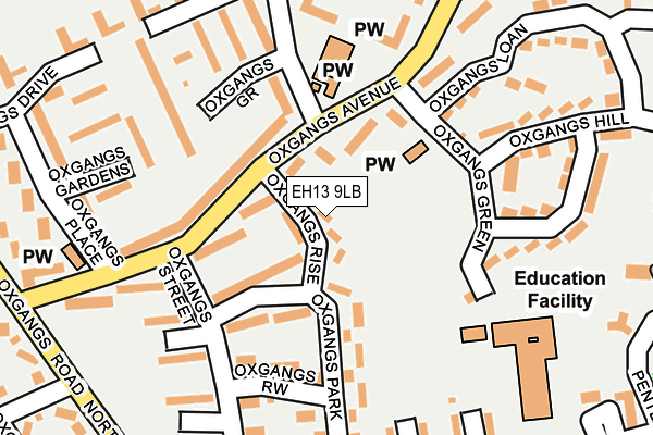 EH13 9LB map - OS OpenMap – Local (Ordnance Survey)