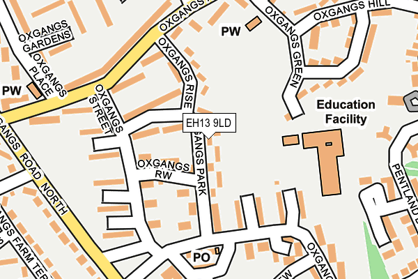 EH13 9LD map - OS OpenMap – Local (Ordnance Survey)