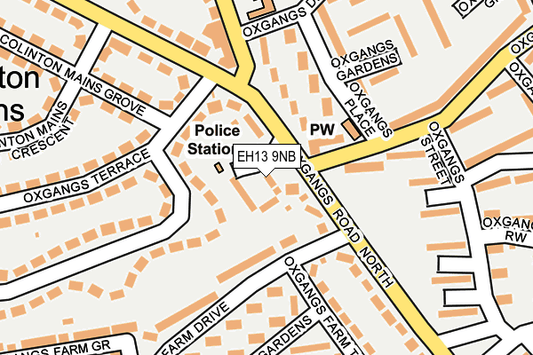 EH13 9NB map - OS OpenMap – Local (Ordnance Survey)