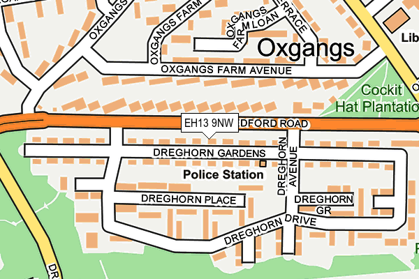 EH13 9NW map - OS OpenMap – Local (Ordnance Survey)