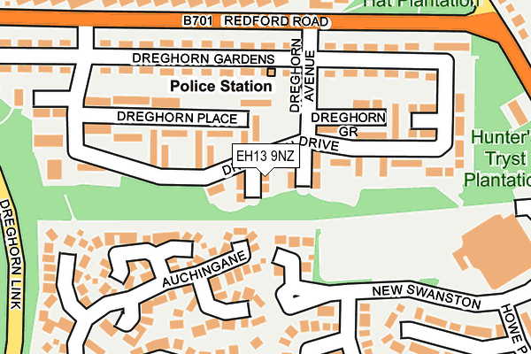 EH13 9NZ map - OS OpenMap – Local (Ordnance Survey)