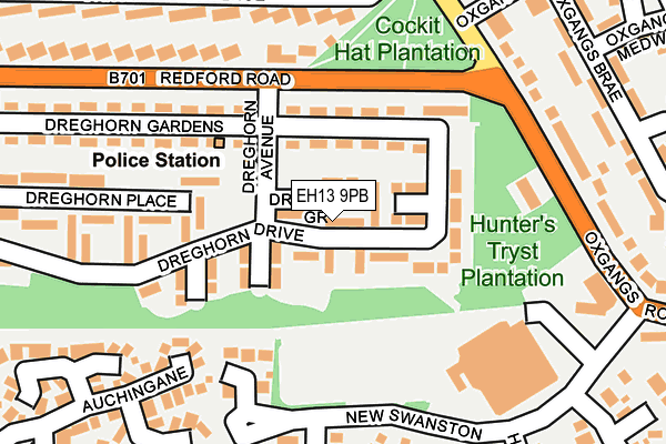 EH13 9PB map - OS OpenMap – Local (Ordnance Survey)