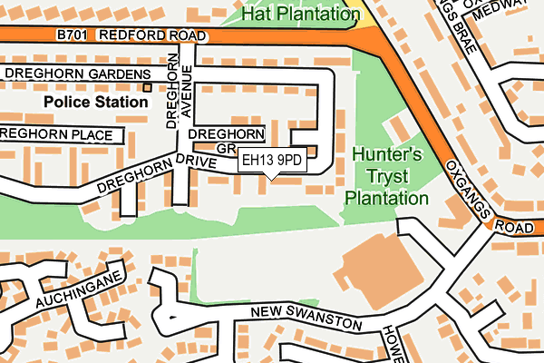 EH13 9PD map - OS OpenMap – Local (Ordnance Survey)