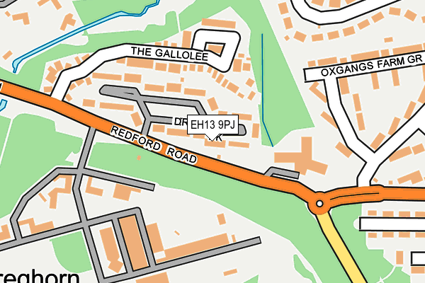 EH13 9PJ map - OS OpenMap – Local (Ordnance Survey)