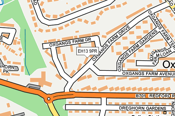 EH13 9PR map - OS OpenMap – Local (Ordnance Survey)