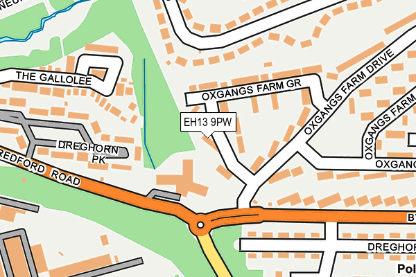 EH13 9PW map - OS OpenMap – Local (Ordnance Survey)