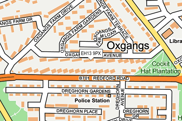 EH13 9PX map - OS OpenMap – Local (Ordnance Survey)