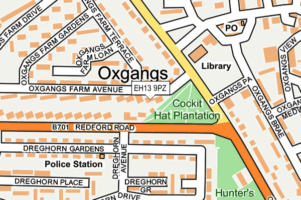 EH13 9PZ map - OS OpenMap – Local (Ordnance Survey)