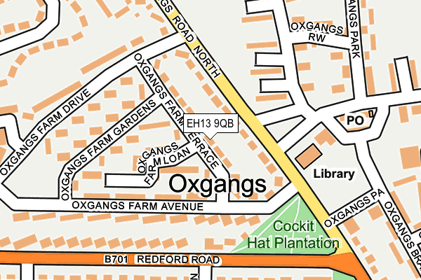 EH13 9QB map - OS OpenMap – Local (Ordnance Survey)