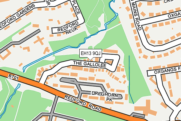 EH13 9QJ map - OS OpenMap – Local (Ordnance Survey)