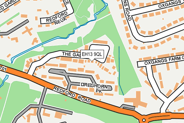 EH13 9QL map - OS OpenMap – Local (Ordnance Survey)