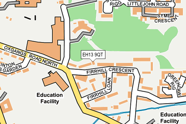 EH13 9QT map - OS OpenMap – Local (Ordnance Survey)