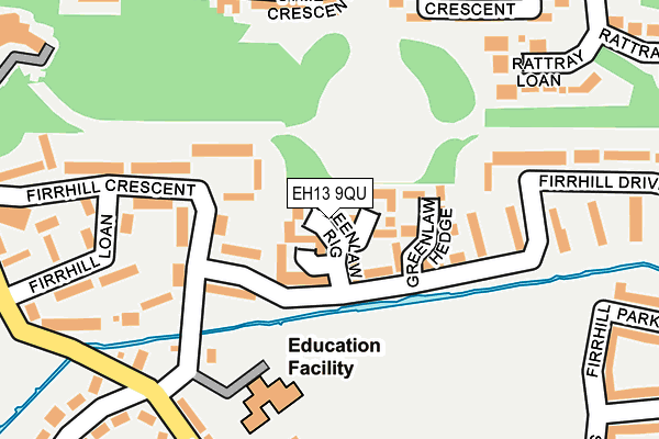 EH13 9QU map - OS OpenMap – Local (Ordnance Survey)