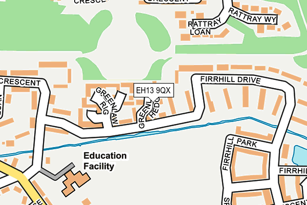 EH13 9QX map - OS OpenMap – Local (Ordnance Survey)