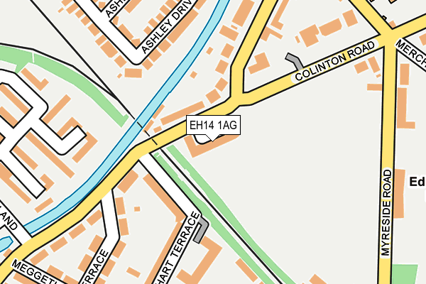EH14 1AG map - OS OpenMap – Local (Ordnance Survey)