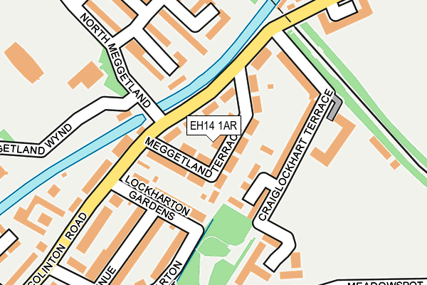 EH14 1AR map - OS OpenMap – Local (Ordnance Survey)